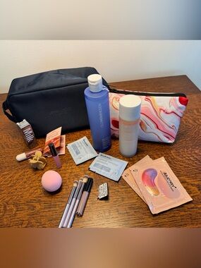 Jimmy Choo Parfums Navy Toiletry Bag with Additional Bonus Items